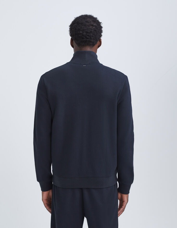 C&aacute;rdigan punto piqu&eacute; azul marino sport hombre-3