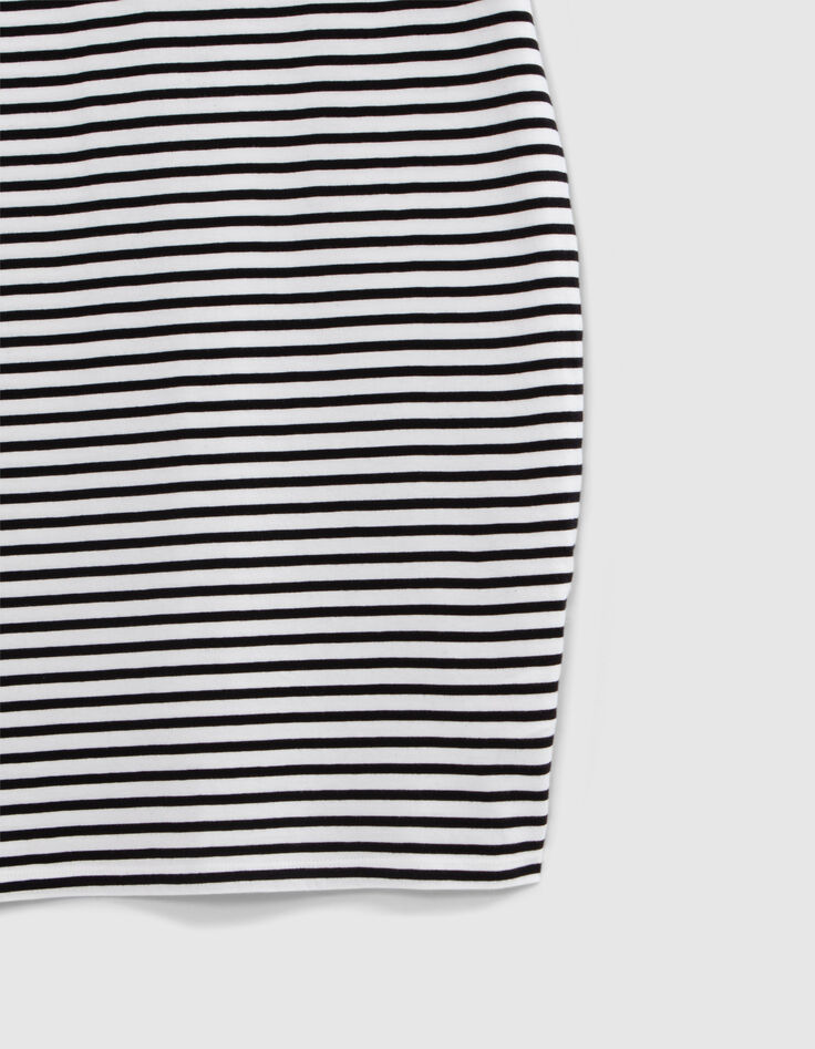 Robe courte ample ray&eacute;e Femme-3