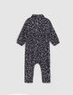 Combi longue navy imprimé cachemire Ecovero® bébé fille-3