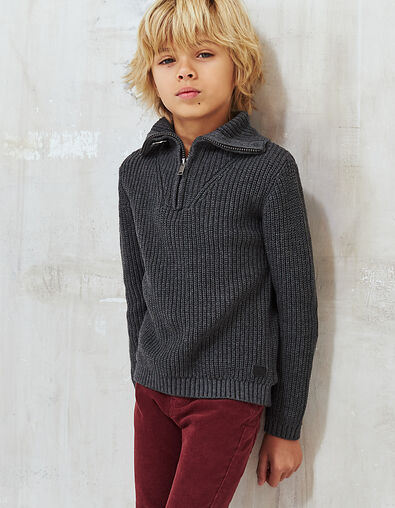 Pull camionneur gris garçon  - IKKS