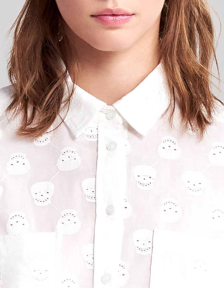 Camisa blanco roto bordados calaveras-5