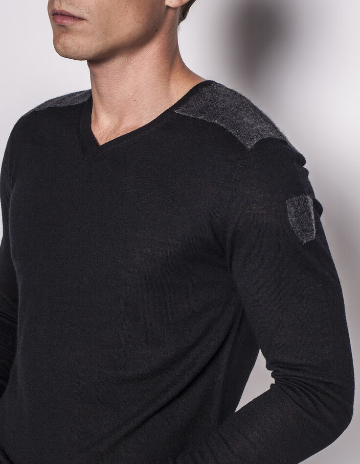 Pull col V homme-4
