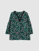 Blusa verde estampado maxi flores mujer-5