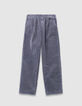 Blaue Loose-Jungenchinohose Rippstrick-2