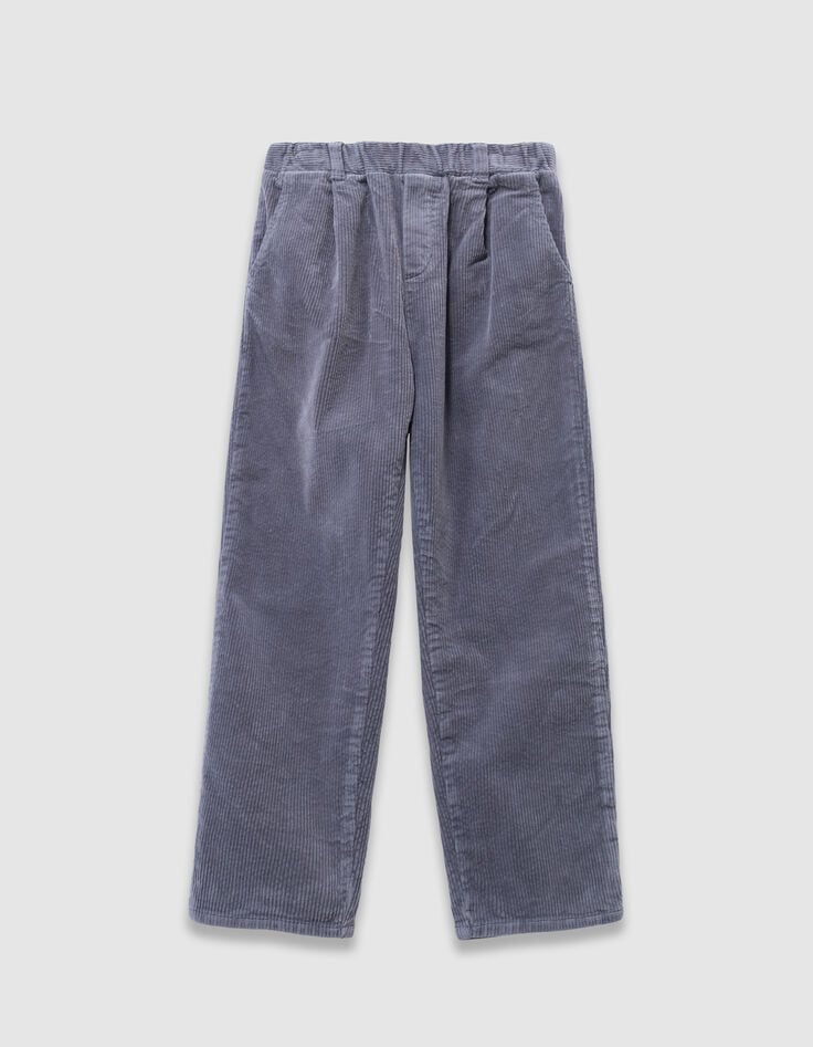 Boys’ blue corduroy loose chinos-2 Boys’ blue corduroy loose chinos-2