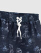 Boys' navy recycled toile de Jouy swim shorts-4