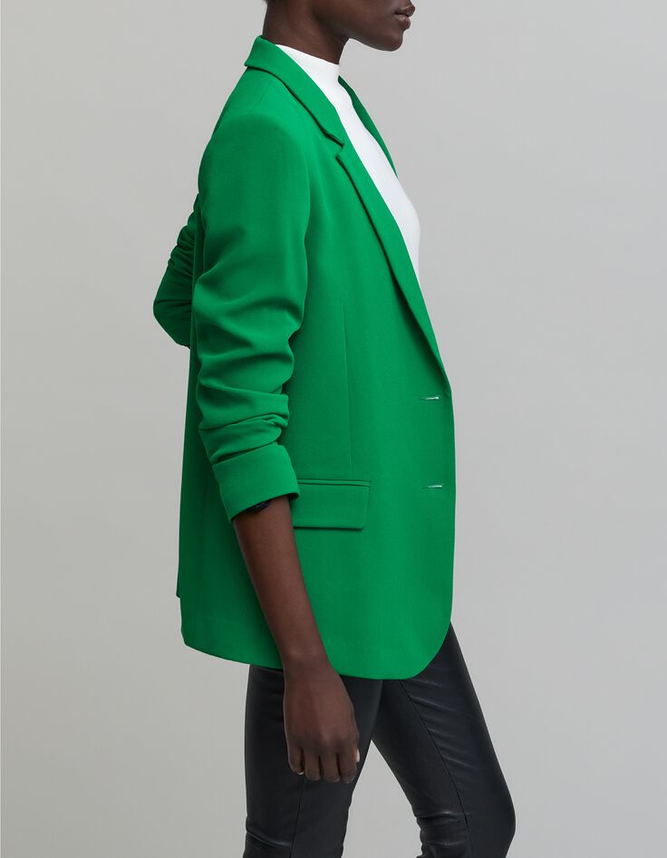 Veste de costume verte polyester recycl&eacute; Femme-6