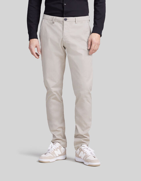Kittfarbene SLIM-Herrenchinohose
