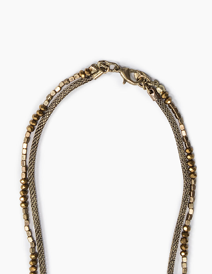 Long gold tassel necklace-3