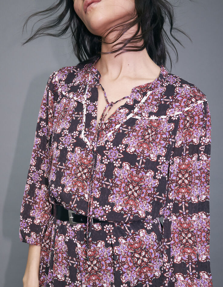 Lange jurk bohemian print dames-5 Lange jurk bohemian print dames-5