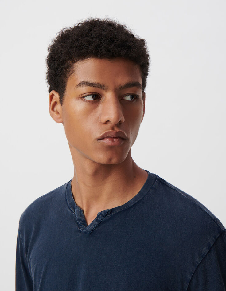 T-shirt encre coton bio à manches longues Homme-4