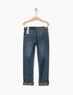 Jean slim stone blue à revers camouflage garçon-3
