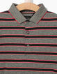 Polo gris oscuro con rayas negras y rosas niño -4