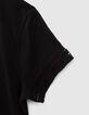 Schwarzes Spitzen-T-Shirt für Frauen eingelegt-3