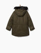 Parka kaki et gilet bi-matière réversible fille-3