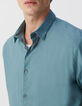 Camisa EASY naranja gasa algod&oacute;n hombre-4