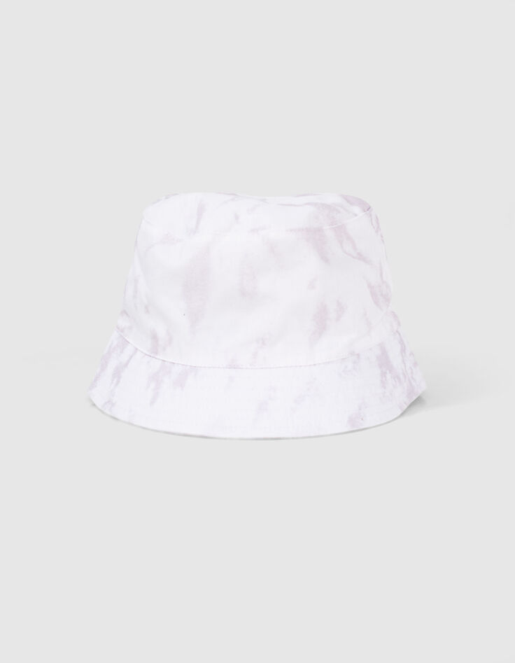 Bob blanc cassé et parme tie and dye avec broderie fille -3 Bob blanc cassé et parme tie and dye avec broderie fille -3