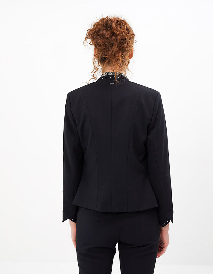 I.Code black studded suit jacket - IKKS