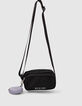 Sac banane 2 en 1 noir avec porte-monnaie fille-1