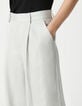 Women's grey sequined wide-leg suit pants-4
