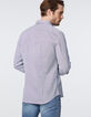Blauw SLIM overhemd Albini® retromotief heren-3