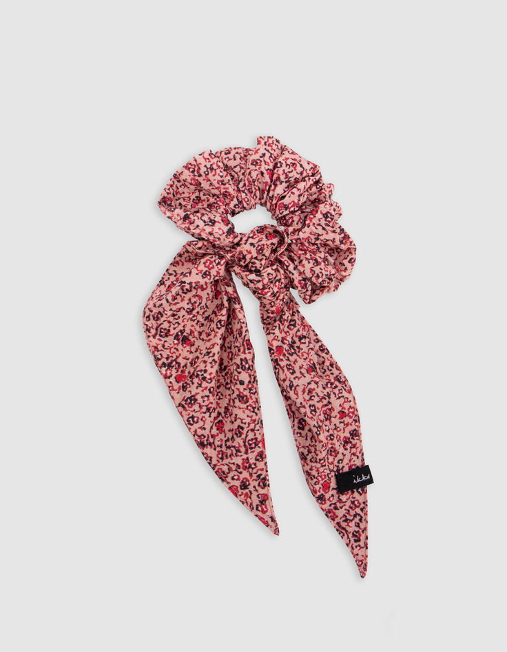 Chouchou-foulchie met roze bloemenprint voor meisjes-1