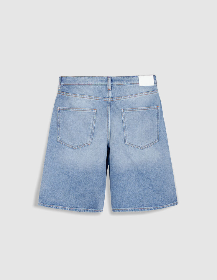 Blauwe denim bermuda voor dames-7