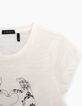 Tee-shirt écru visuel mains-cœur fille-2