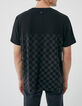 Zwart T-shirt met geblokte print Heren-3
