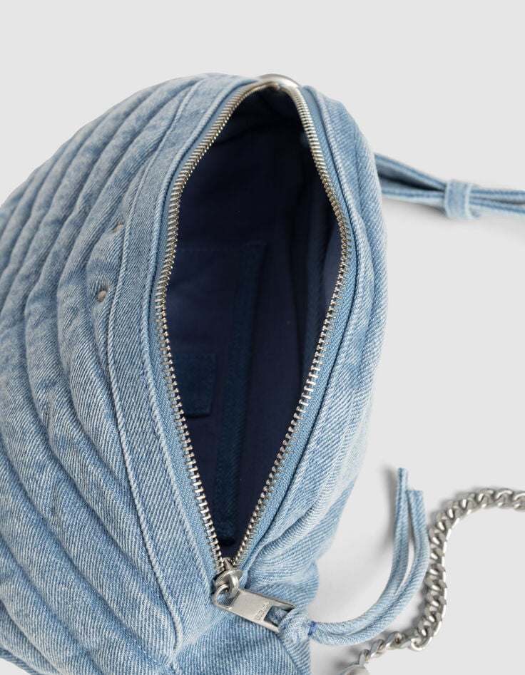 Women’s faded blue denim 1440 waist bag-4