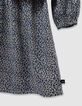 Marine 2-in-1 jurk bloemenprint en vest meisjes-4