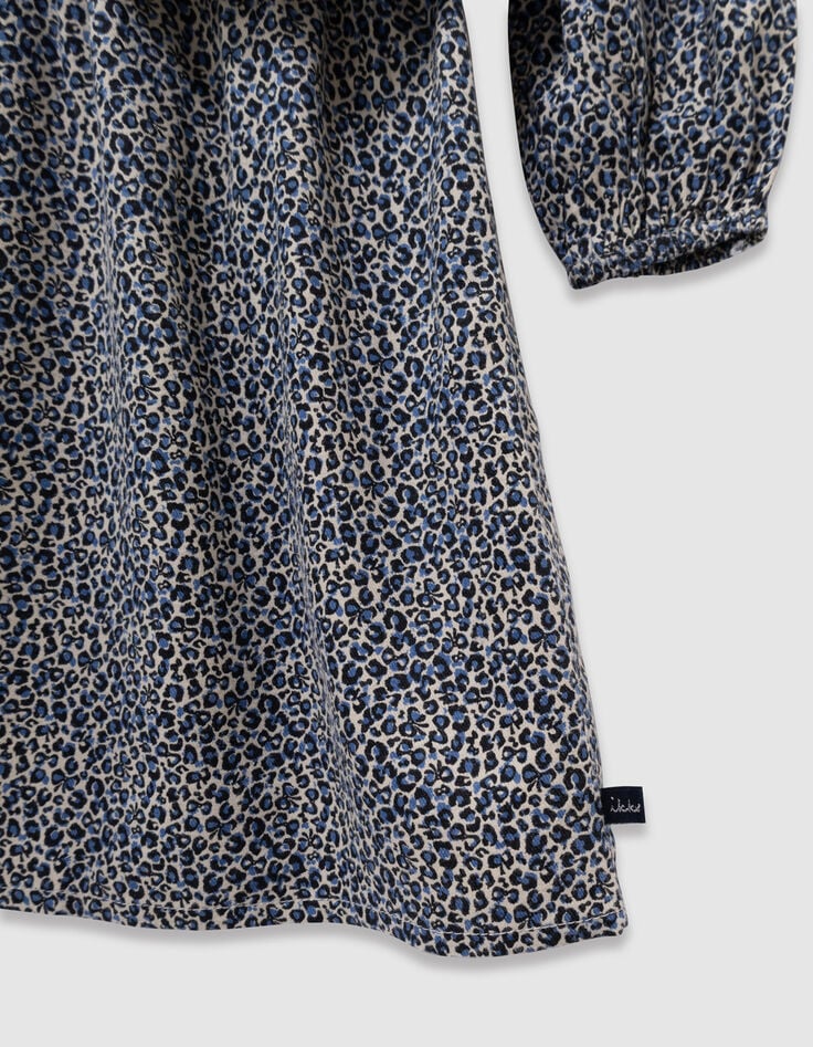 Marine 2-in-1 jurk bloemenprint en vest meisjes-4 Marine 2-in-1 jurk bloemenprint en vest meisjes-4