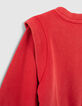 Rode sweater geborduurde sterren meisjes-4