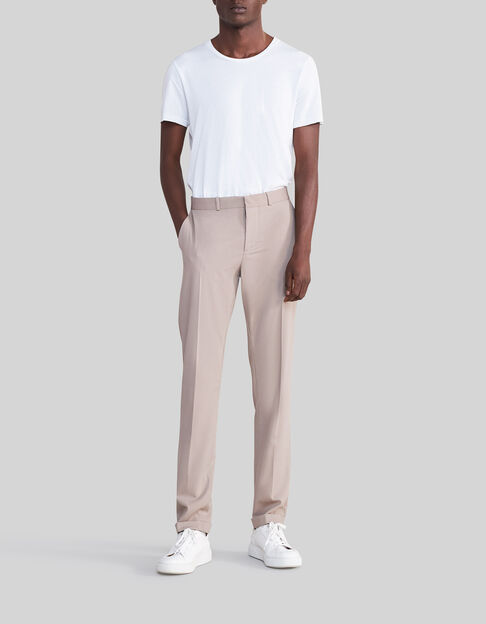 Men’s beige TRAVEL SUIT suit trousers - IKKS