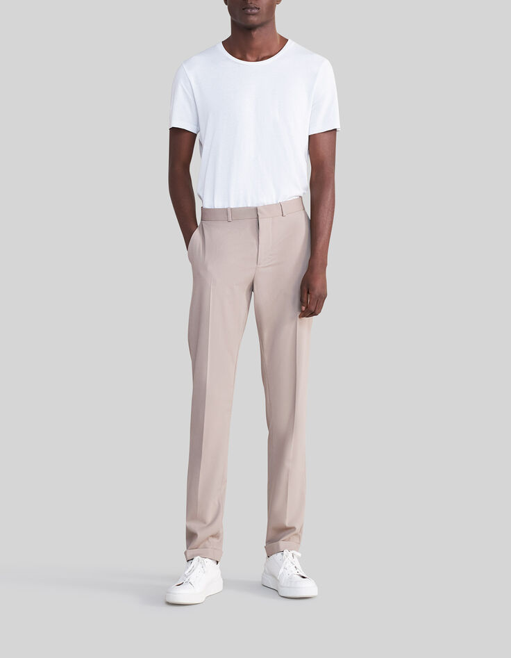 Pantalón de traje beige TRAVEL SUIT hombre-1