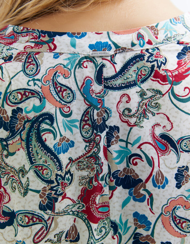 Women’s paisley floral print midi dress-4