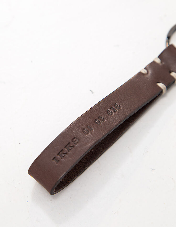 Porte-clé marron homme-3