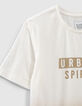 Camiseta beige deep dye jungle ecológica niño -6