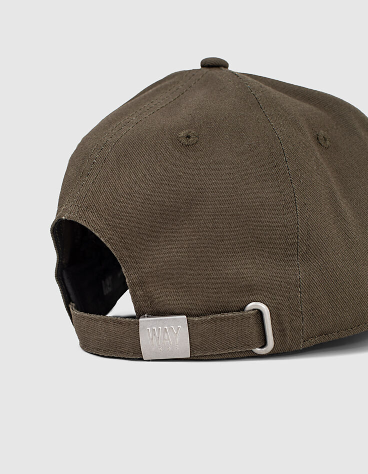 Gorra caqui oscuro bordado relieve niño -6