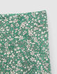 Langer, gr&uuml;ner ECOVERO&trade;-M&auml;dchenrock mit Blumenmuster-5