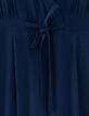 Combinaison 7/8 en viscose coloris bleu fente dos femme-2
