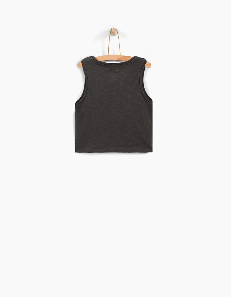 Débardeur cropped gris Peace and Love fille-4 Débardeur cropped gris Peace and Love fille-4