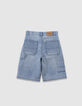 Charpentier spirit blue denim Bermuda shorts for boy-3