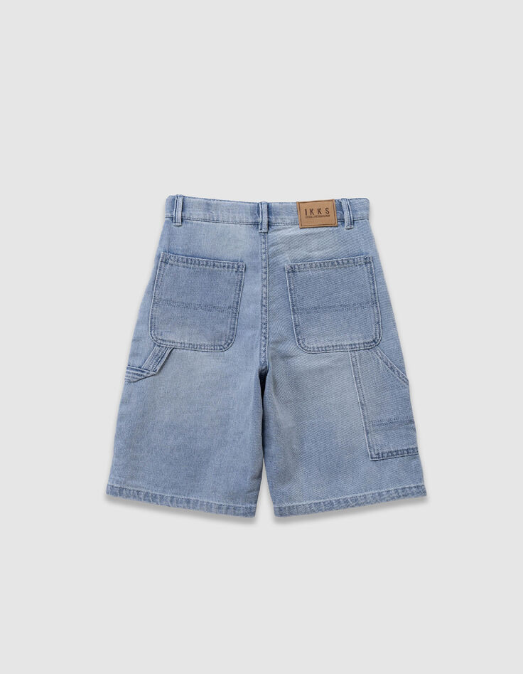 Charpentier spirit blue denim Bermuda shorts for boy-3