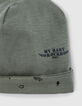 Baby’s khaki+rock print organic cotton reversible beanie-5