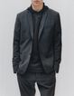 Chaqueta de traje de cuadros antracita para hombre-7