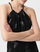Robe longue noire jacquard lurex papillons Femme-4