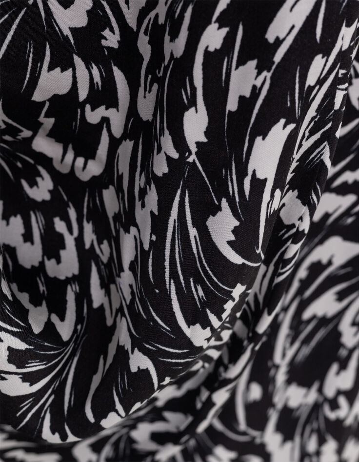 Black LENZING&trade; ECOVERO&trade; minimal flower bow dress Women-7