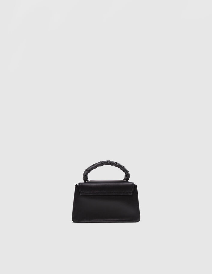 Girls’ black mini handbag with woven handle - IKKS