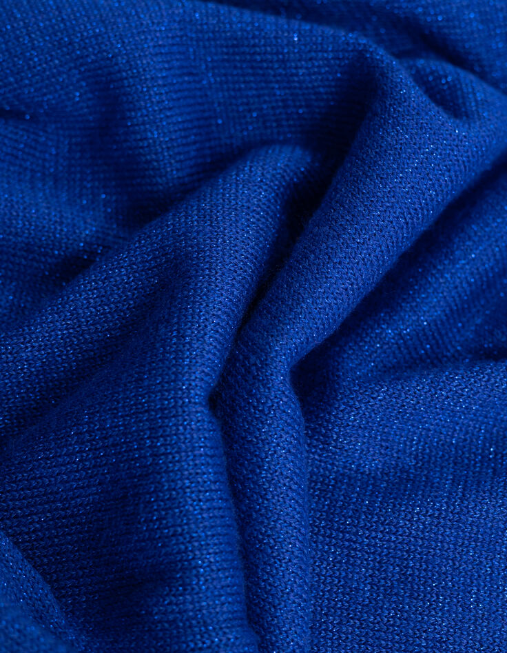 K&ouml;nigsblaue durchbrochene Stern-Strickjacke-4